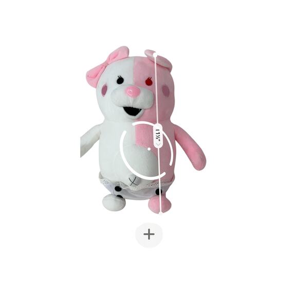 Anime Monokuma Monomi Danganronpa Plush Pink White Stuffed Toy‎ - Picture 6 of 6
